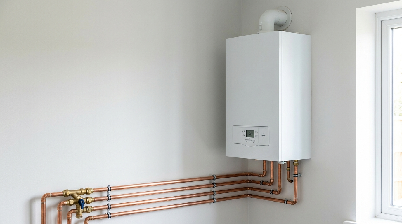 A new boiler installed by JJ Rowney Gas and Heating Engineers